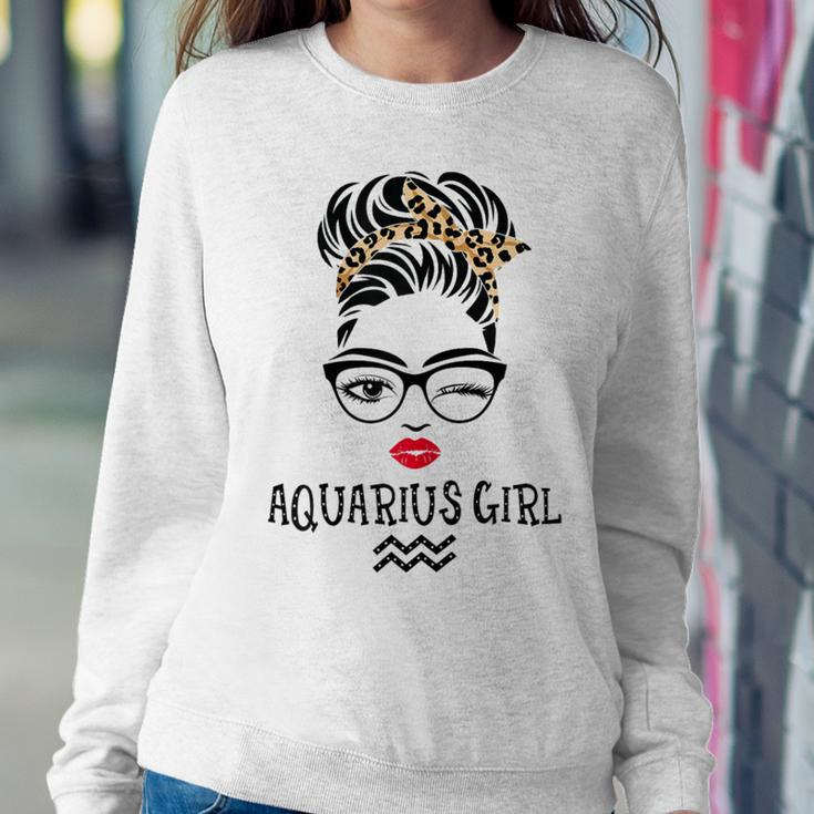 Aquarius Girl Wink Eye Woman Face Wink Eyes Lady Birthday Women Sweatshirt Unique Gifts