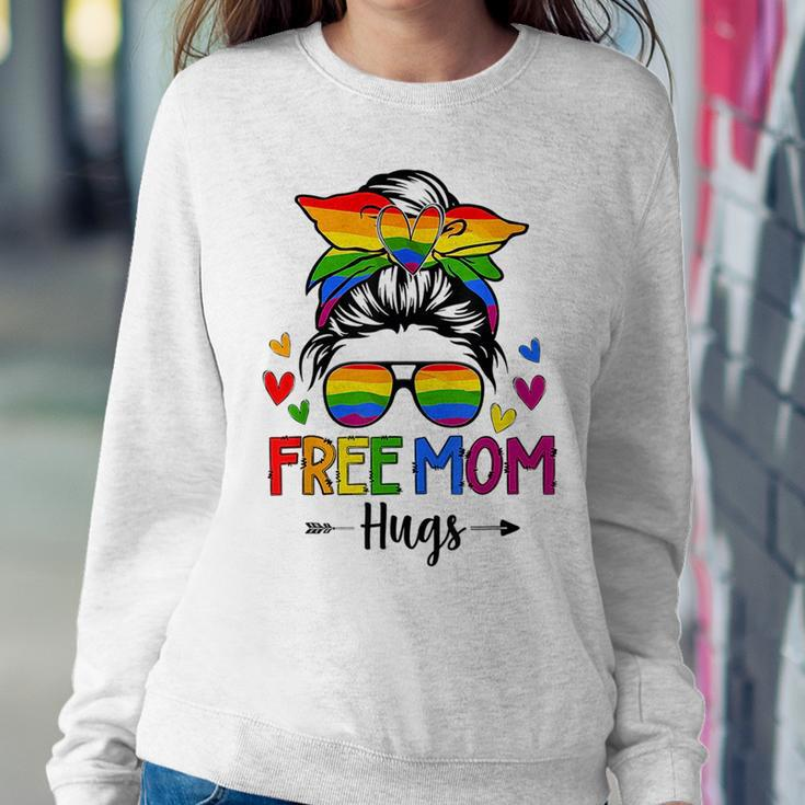 Free Mom Hugs Free Mom Hugs Inclusive Pride Lgbtqia Women Sweatshirt Unique Gifts