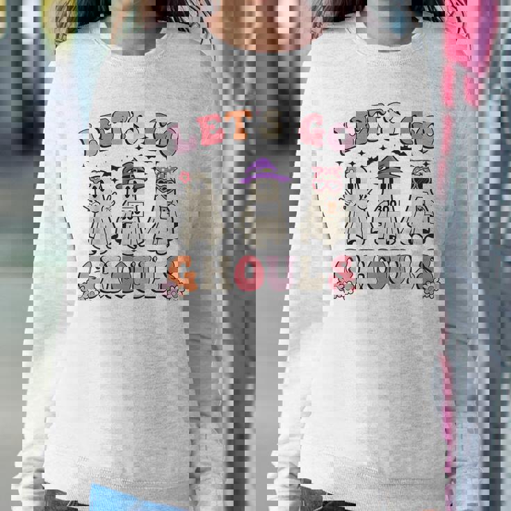 Lets Go Ghouls Retro Halloween Ghost Toddler Girl Women Sweatshirt Personalized Gifts