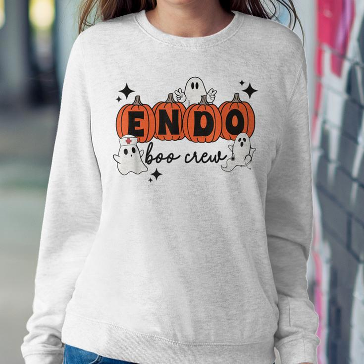 Halloween Endo Boo Crew Ghosts Pumpkin Endoscopy Nurse Women Sweatshirt Unique Gifts