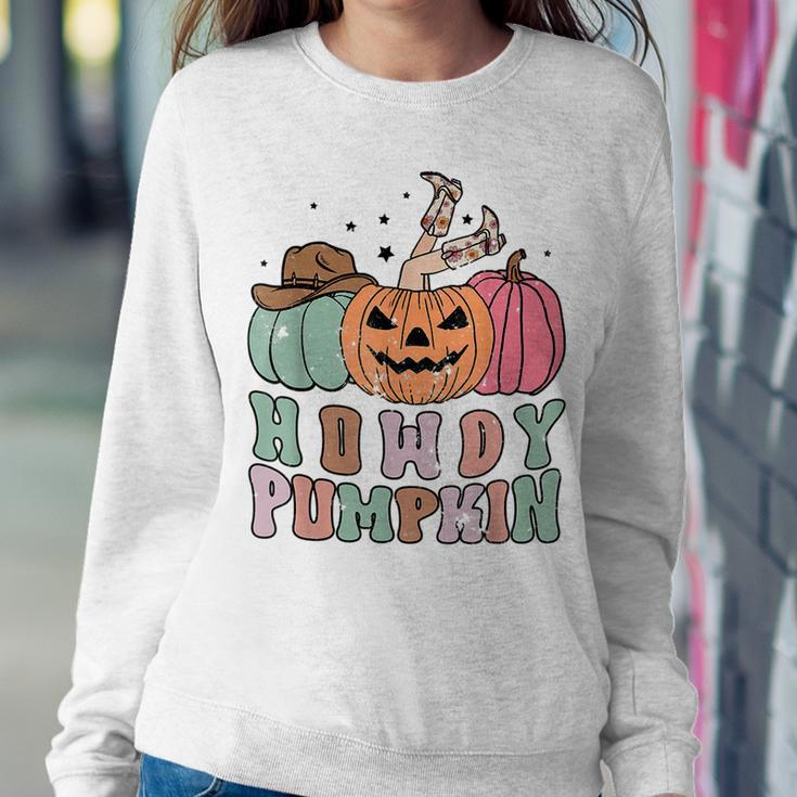 Howdy Pumpkin Western Fall Rodeo Womens Halloween Halloween Women Sweatshirt Unique Gifts