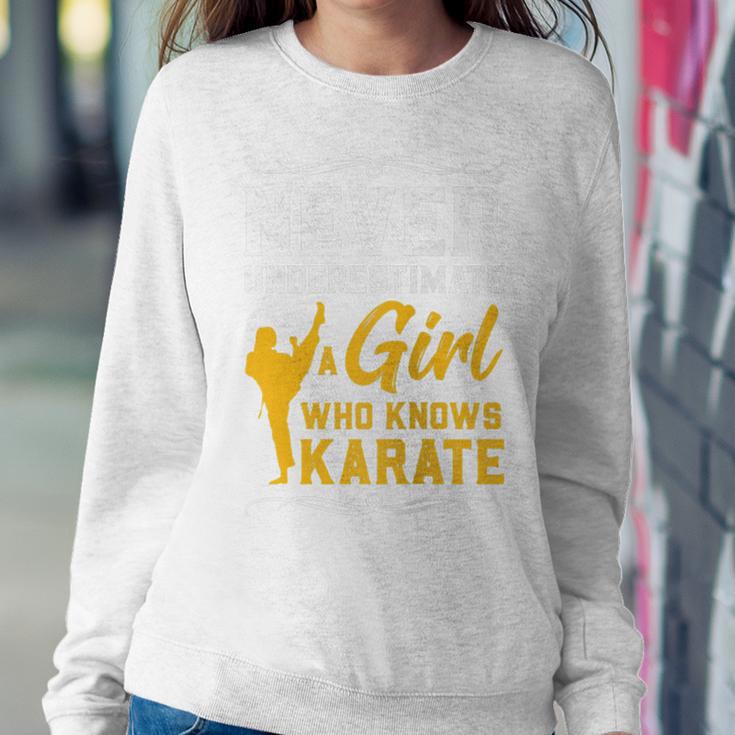 Karate Never Underestimate A Girl Karate Women Sweatshirt Unique Gifts