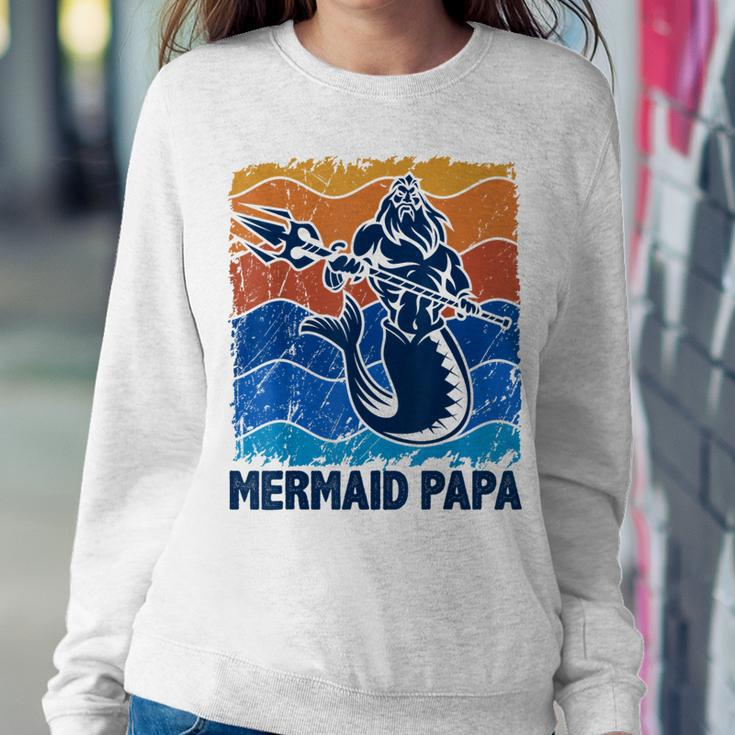 Mermaid Papa Merman Dad Of The Birthday Girls Women Sweatshirt Unique Gifts