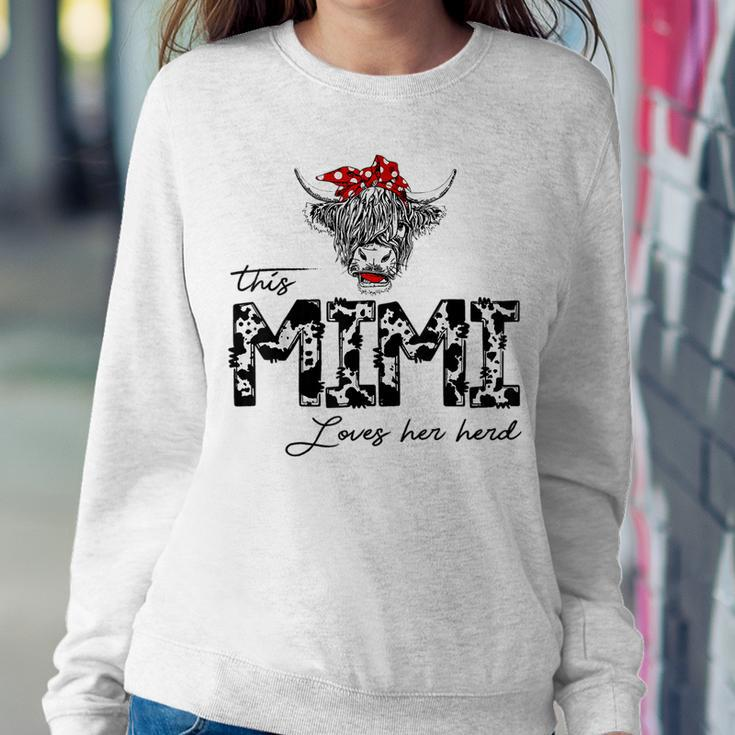 This Mimi Loves Her Herd Cowgirl Mother's Day Girls Women Sweatshirt Funny Gifts