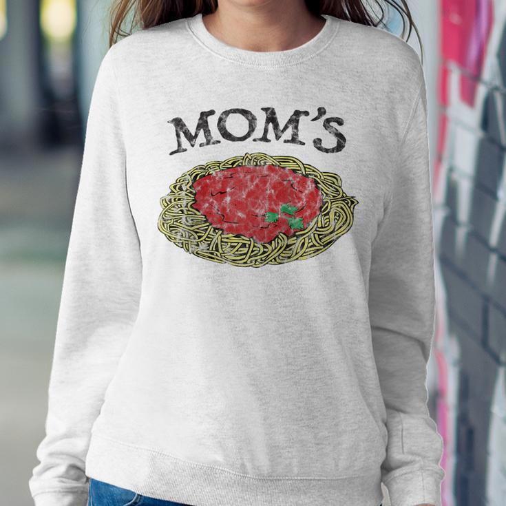 Moms Spaghetti Italian Graphic Print Women Sweatshirt Unique Gifts