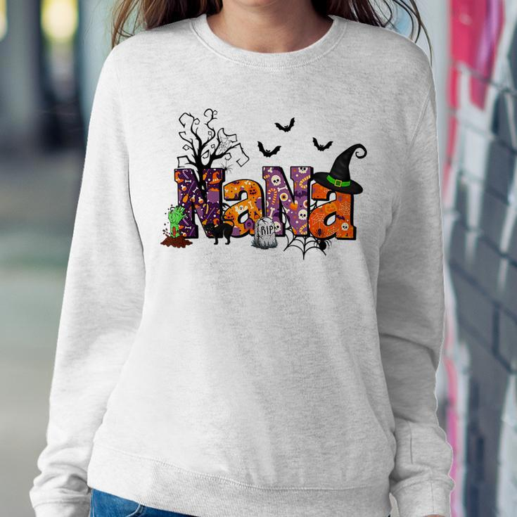 Nana Halloween Witch Hat Pumpkin Spooky Family Matching Women Sweatshirt Unique Gifts