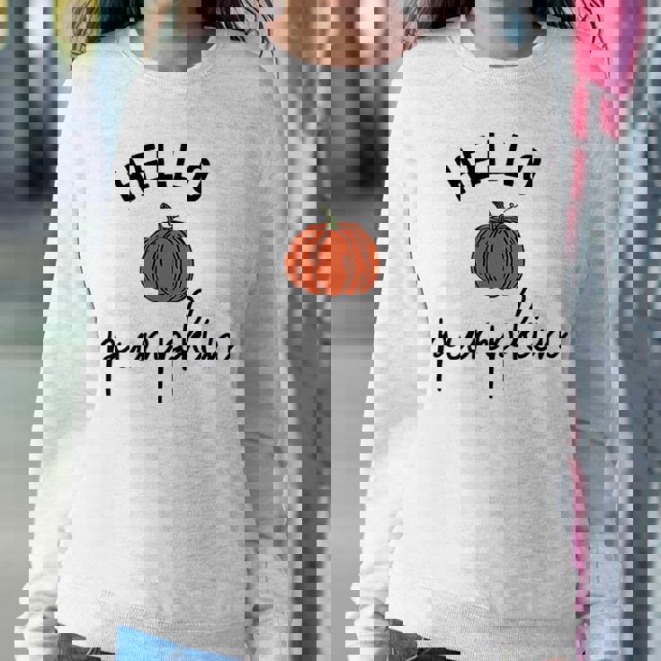 Pumpkin Halloween Hello Pumpkin Fall Thanksgiving Pocket Fall Thanksgiving Women Sweatshirt Unique Gifts