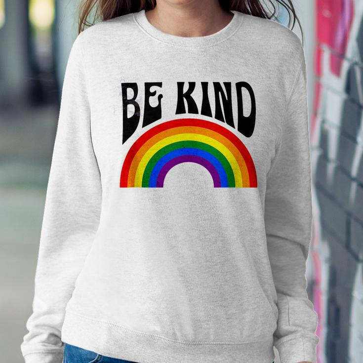 Rainbow Be Kind Movement Gay Pride Month 2023 Lgbtq Women Sweatshirt Unique Gifts