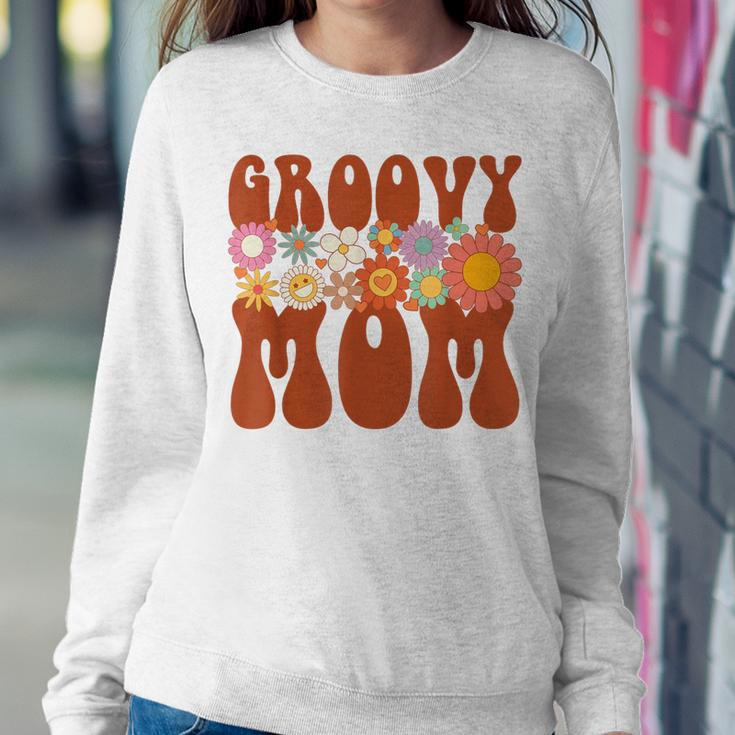 Retro Groovy Mom Matching Family Party Mother's Day Women Sweatshirt Unique Gifts