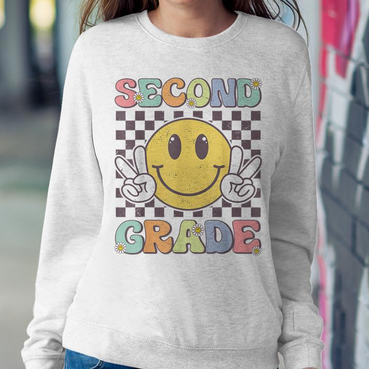 Second Grade Teachers Boys Girls Smile Face 2Nd Grade Team Women Sweatshirt Funny Gifts