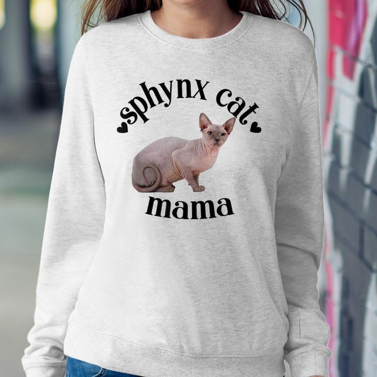 Sphynx Cat Mama Cute Sphynx Mom Sphynx Lover Cat Mom Women Crewneck Graphic Sweatshirt Funny Gifts