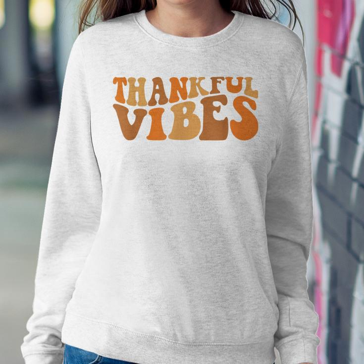 Thankful Vibes Fall Thanksgiving Women Sweatshirt Personalized Gifts