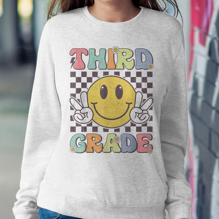 Third Grade Teachers Boys Girls Smile Face 3Rd Grade Team Women Sweatshirt Unique Gifts