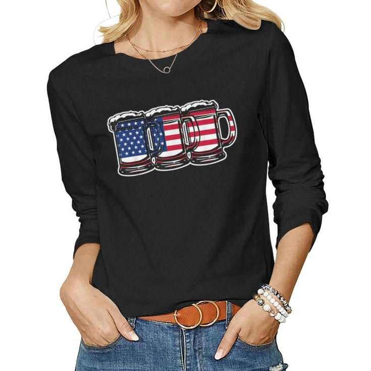 America Beer Women Long Sleeve T-shirt