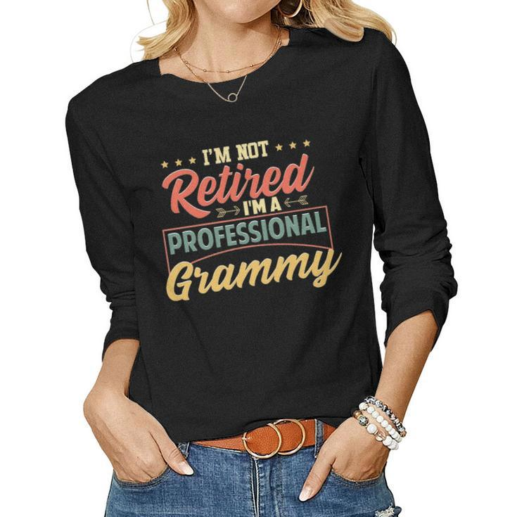 Grammy Grandma Gift Im A Professional Grammy Women Graphic Long Sleeve T-shirt