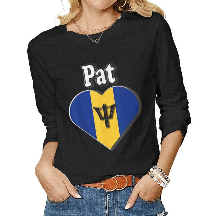 Pat Womens Barbados  Women Graphic Long Sleeve T-shirt