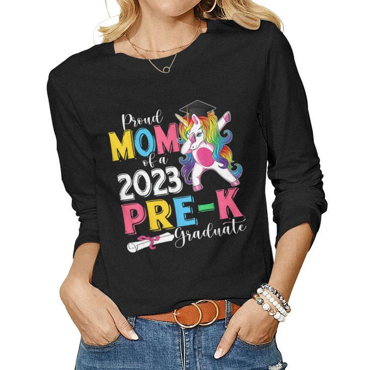Proud Mom Of A 2023 Prek Graduate Family Lover Women Long Sleeve T-shirt