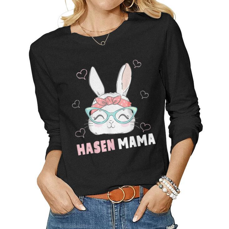 Rabbit Mum Bandana Rabbit Easter Rabbit Mum For Women Women Long Sleeve T-shirt