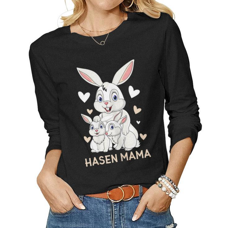 Rabbit Mum Cute Bunny Outfit For Girls For Women Women Long Sleeve T-shirt