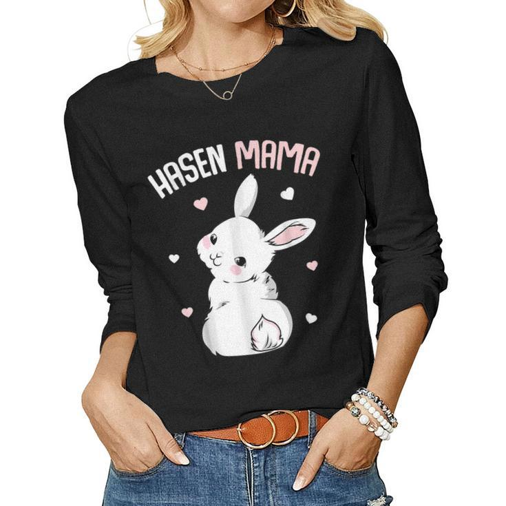 Rabbit Mum With Rabbit Easter Bunny For Women Women Long Sleeve T-shirt