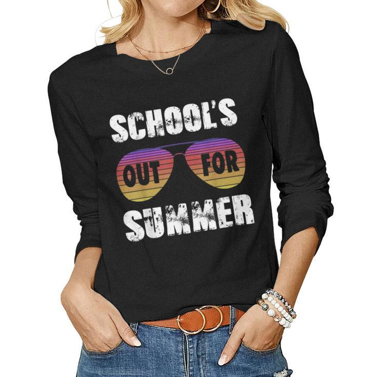 Schools Out For Summer Vacation Teacher Women Long Sleeve T-shirt