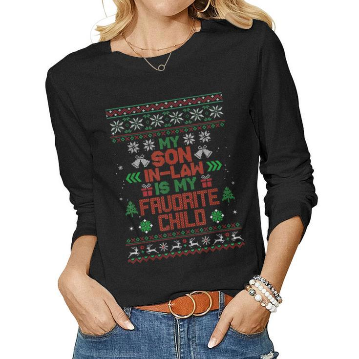 My Soninlaw Is My Favorite Child From Motherinlaw Xmas Women Long Sleeve T-shirt