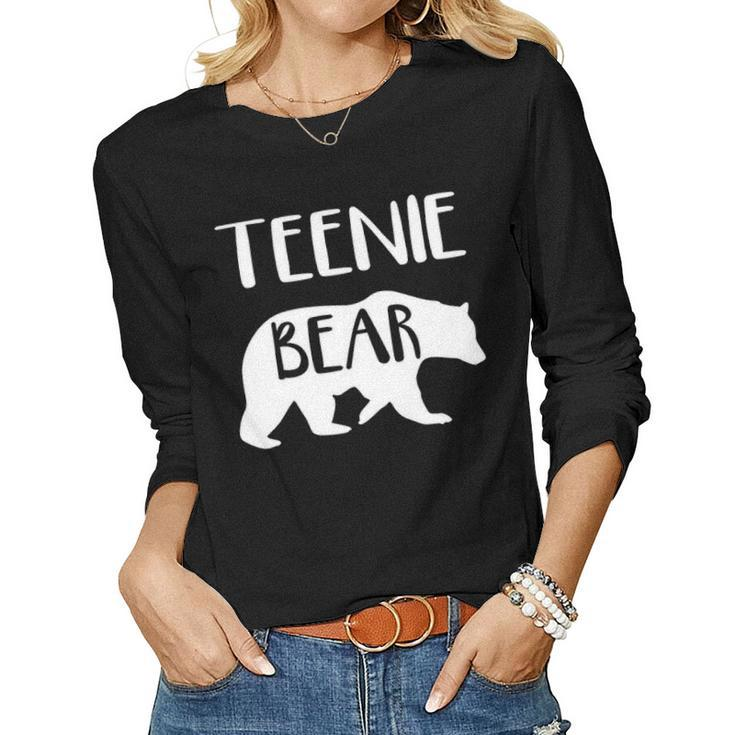 Teenie Grandma Gift Nie Bear Women Graphic Long Sleeve T-shirt