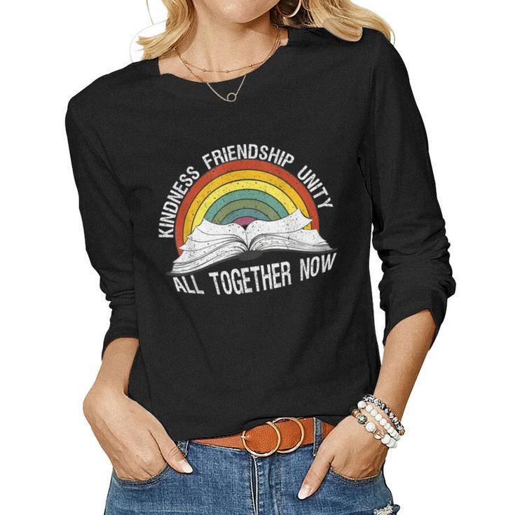 All Together Now Summer Reading 2023 Rainbow Book Lover Women Long Sleeve T-shirt