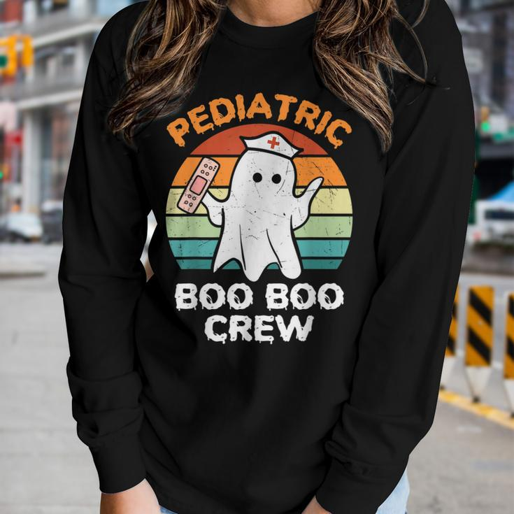 Cute Ghost Halloween Pediatric Rn Nurse Boo Boo Crew Gift For Women Women Graphic Long Sleeve T-shirt Gifts for Her