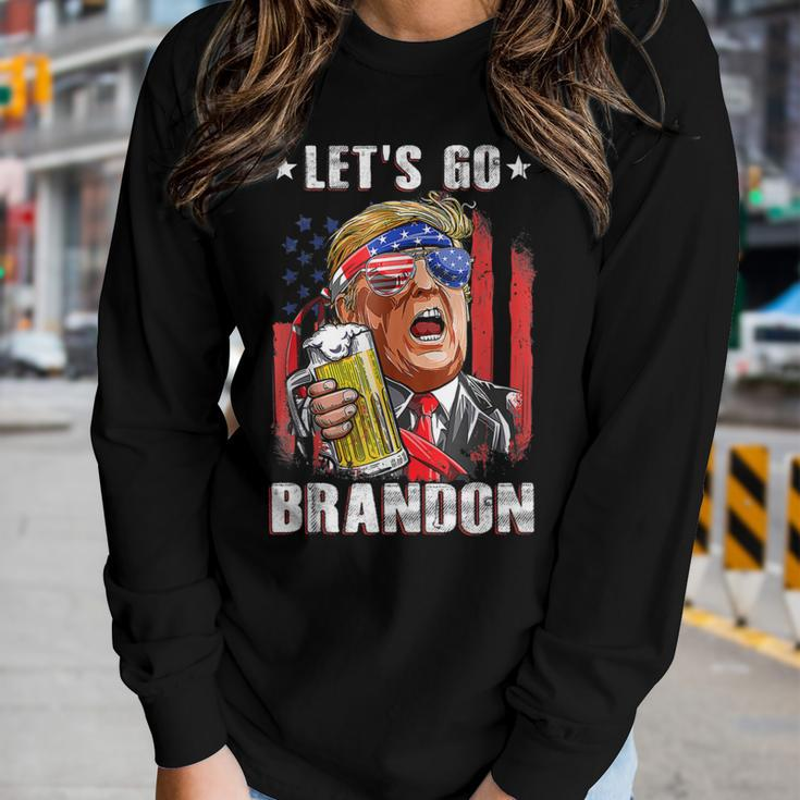 Lets Go Beer Brandon Happy 4Th Of July Trump Beer Women Long Sleeve T-shirt Gifts for Her