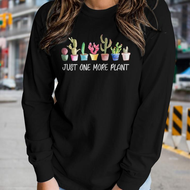 Just One More Plant Succulent Cactus Gift For Women Women Graphic Long Sleeve T-shirt Gifts for Her
