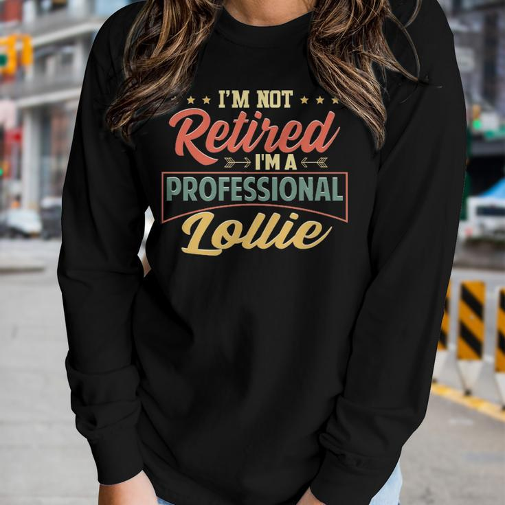 Lollie Grandma Gift Im A Professional Lollie Women Graphic Long Sleeve T-shirt Gifts for Her
