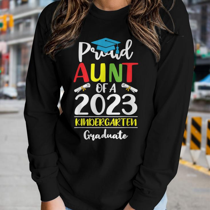 Proud Aunt Of A Class Of 2023 Kindergarten Graduate Women Long Sleeve T-shirt Gifts for Her