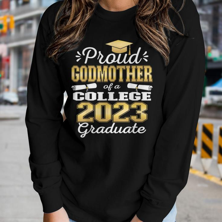 Proud Godmother Of 2023 College Graduate Family 23 Women Long Sleeve T-shirt Gifts for Her