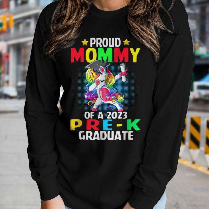 Proud Mommy Of A 2023 Prek Graduate Unicorn Dabbing Women Long Sleeve T-shirt Gifts for Her
