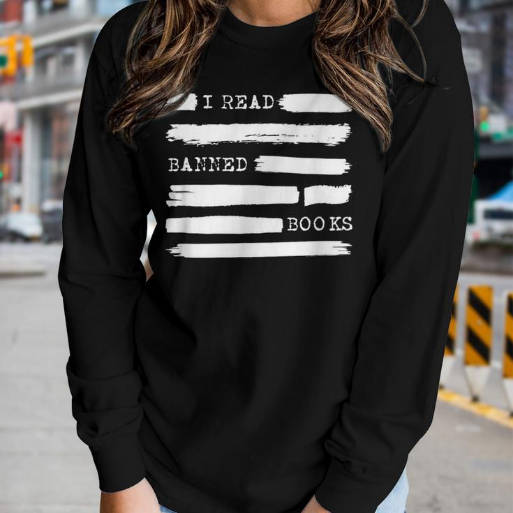 I Read Banned Books 2023 Librarian Teacher Appreciation Women Long Sleeve T-shirt Gifts for Her