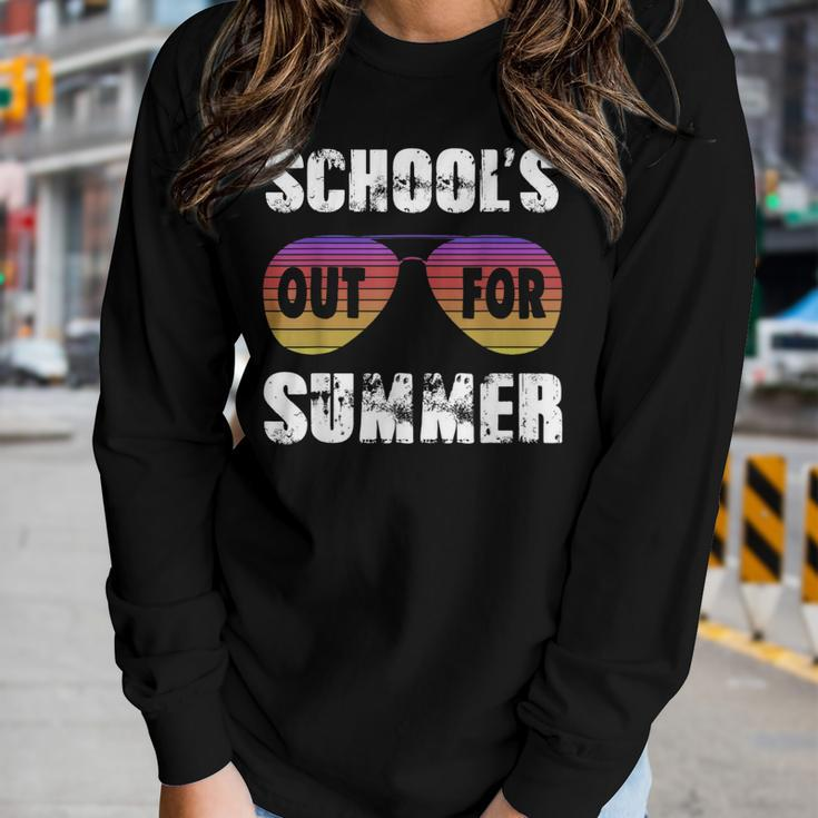 Schools Out For Summer Vacation Teacher Women Long Sleeve T-shirt Gifts for Her