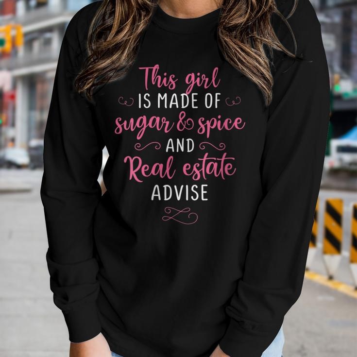Sugar Spice Women Realtor Real Estate Agent Girl Female Gift Gift For Womens Gift For Women Women Graphic Long Sleeve T-shirt Gifts for Her