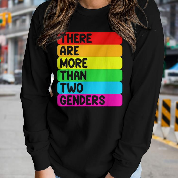 There Are More Than Two Sexes Of Lgbtq Rainbow Flag Gift For Women Women Graphic Long Sleeve T-shirt Gifts for Her
