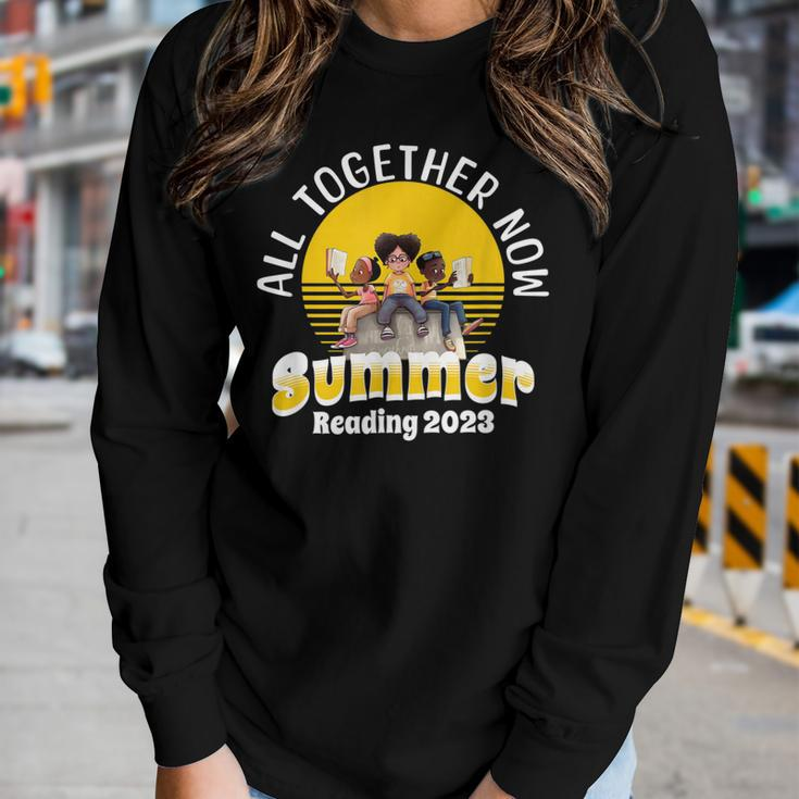 All Together Now Summer Reading 2023 Librarian Teacher Women Long Sleeve T-shirt Gifts for Her