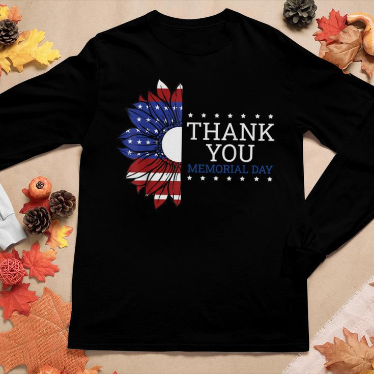 American Flag Memorial Day For Women Memorial Day Women Long Sleeve T-shirt Unique Gifts