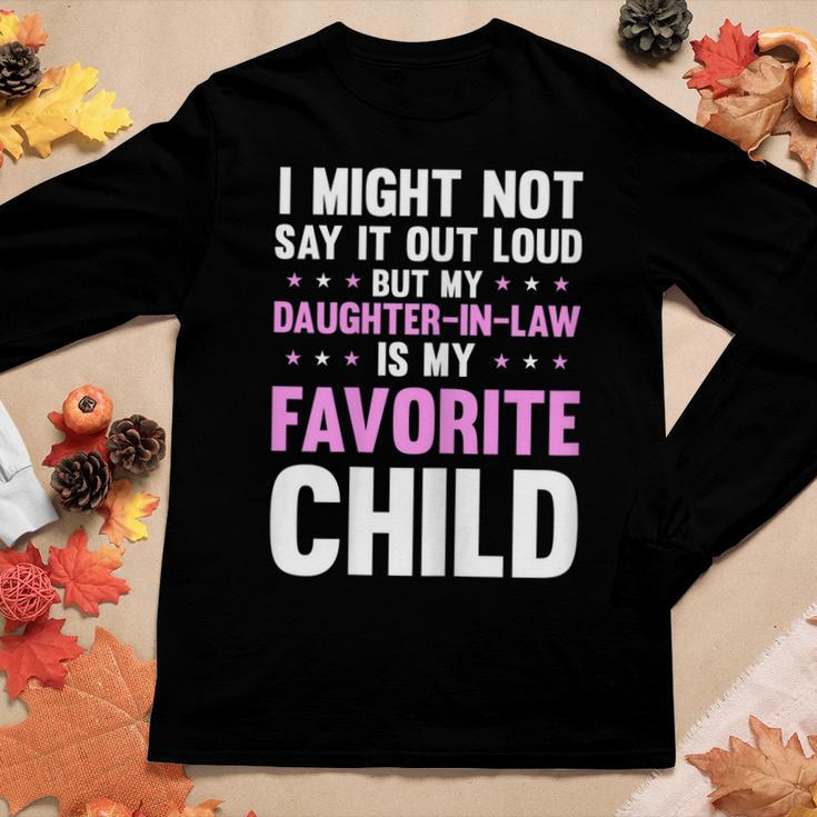 My Daughter In Law Is My Favorite Child Mom Women Long Sleeve T-shirt Unique Gifts