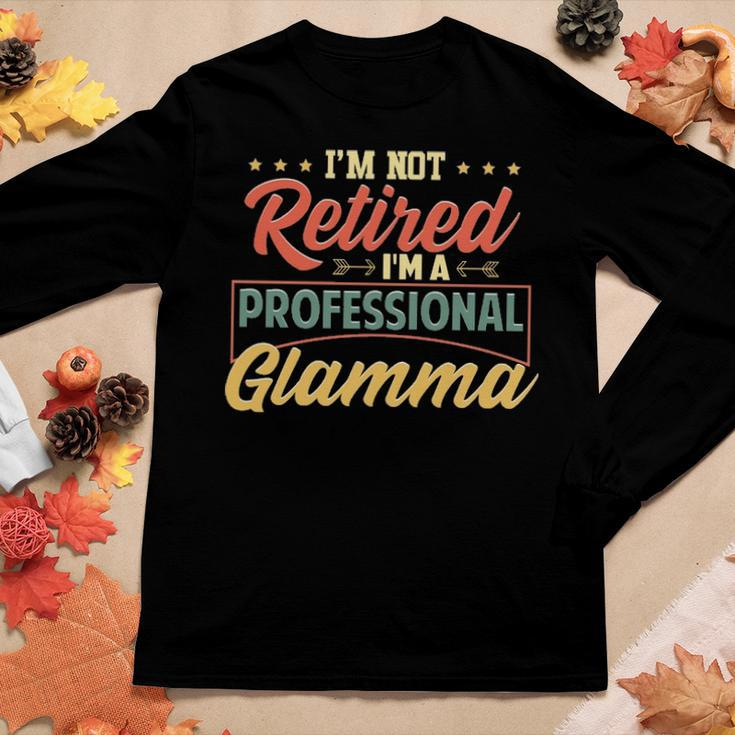 Glamma Grandma Gift Im A Professional Glamma Women Graphic Long Sleeve T-shirt Funny Gifts