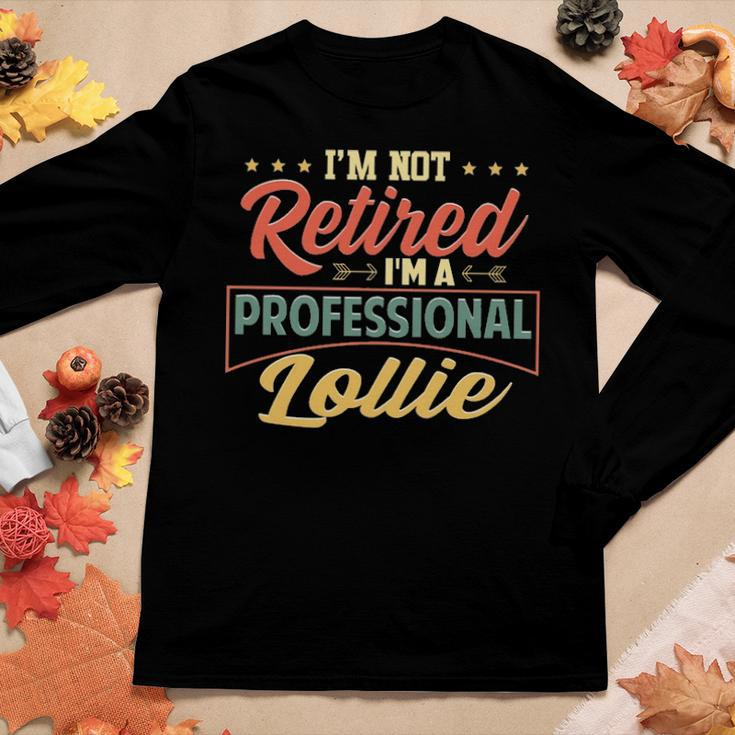 Lollie Grandma Gift Im A Professional Lollie Women Graphic Long Sleeve T-shirt Funny Gifts