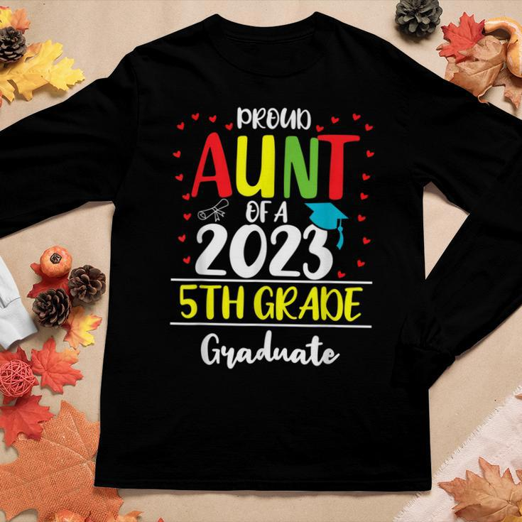 Proud Aunt Of A Class Of 2023 5Th Grade Graduate Women Long Sleeve T-shirt Unique Gifts