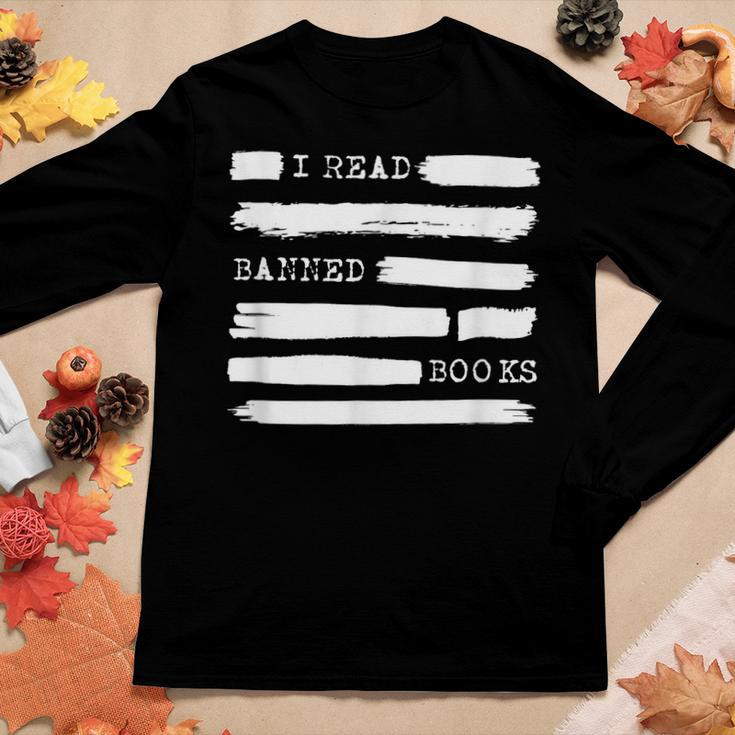 I Read Banned Books 2023 Librarian Teacher Appreciation Women Long Sleeve T-shirt Unique Gifts