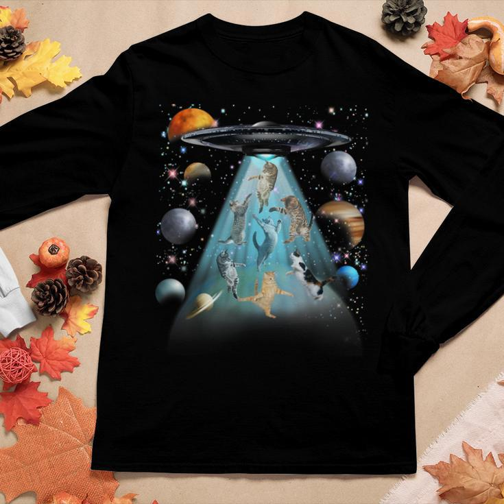 Space Cat Galaxy Cat For Cat Dad Cat Mom Cat Lover Women Long Sleeve T-shirt Unique Gifts