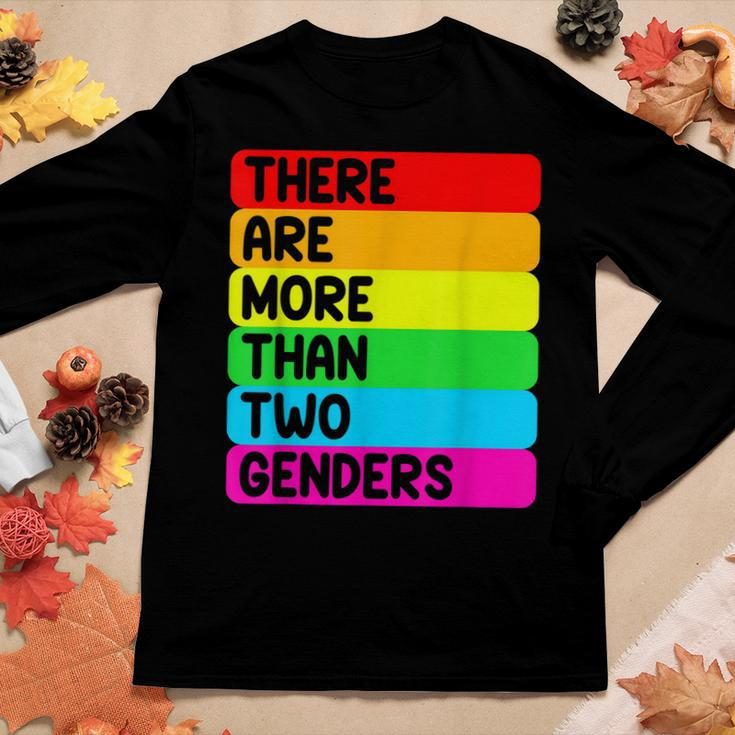 There Are More Than Two Sexes Of Lgbtq Rainbow Flag Gift For Women Women Graphic Long Sleeve T-shirt Personalized Gifts
