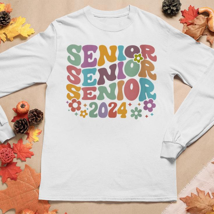Senior 2024 Senior Retro Class Of 2024 Senior Graduation Women Long Sleeve T-shirt Unique Gifts