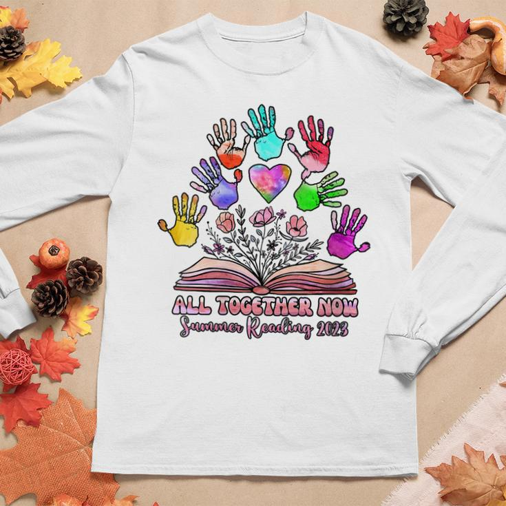 All Together Now Summer Reading 2023 Boho Flowers Floral Women Long Sleeve T-shirt Unique Gifts